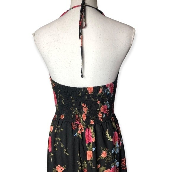 Tox:K3 Sleeveless Halter Neck Floral Cut Out Romper Dress - Picture 5 of 8